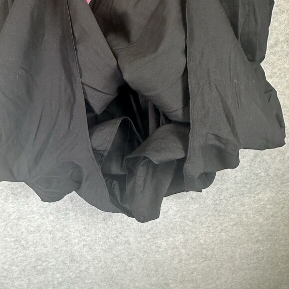 AllSaints Short Dress UK 8 Black Goth Steampunk Parachute Boxy Grunge Fairy US 4 - Picture 11 of 14